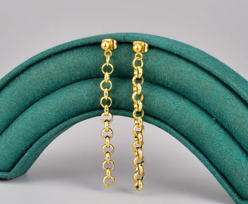 Aretes largos estilo vintage