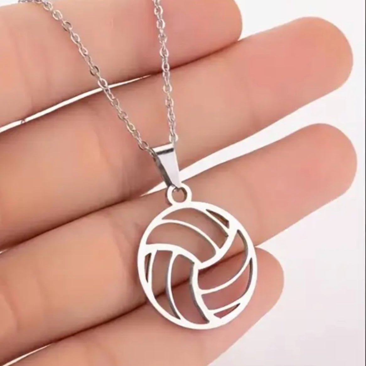 Cadena de plata dije de volley