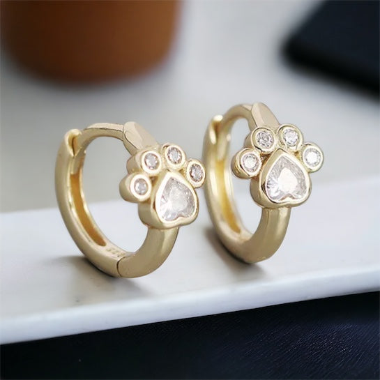 Argollas de plata con baño de 18k