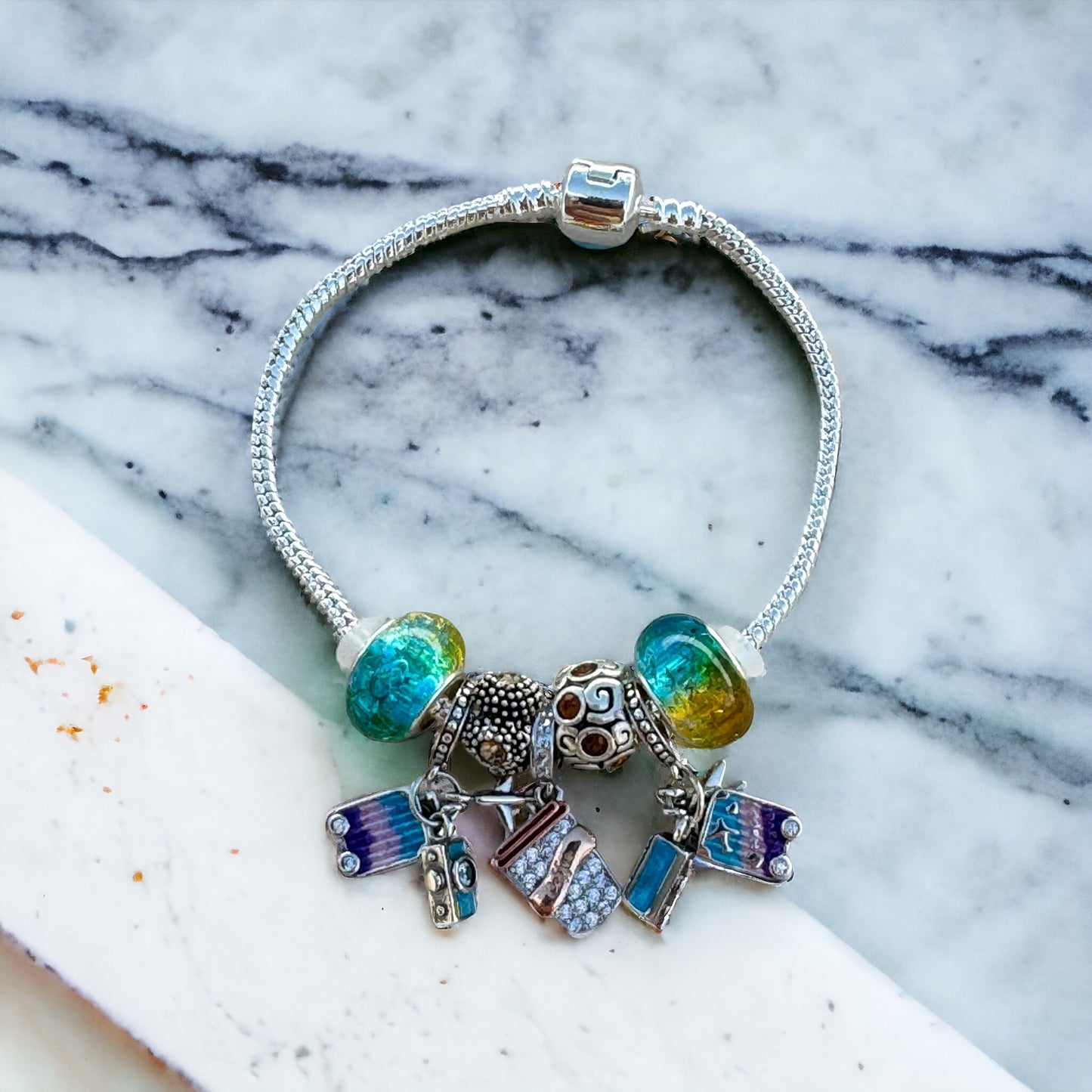 Pulsera de plata estilo pandora