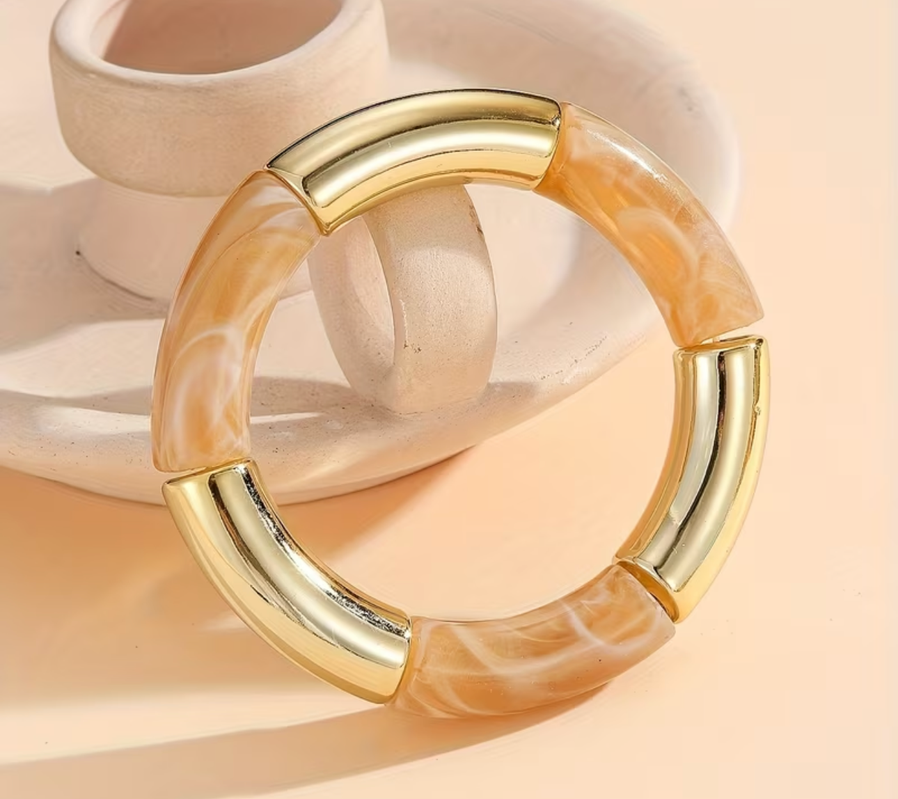 Pulseras Trendy acrilica con elastico