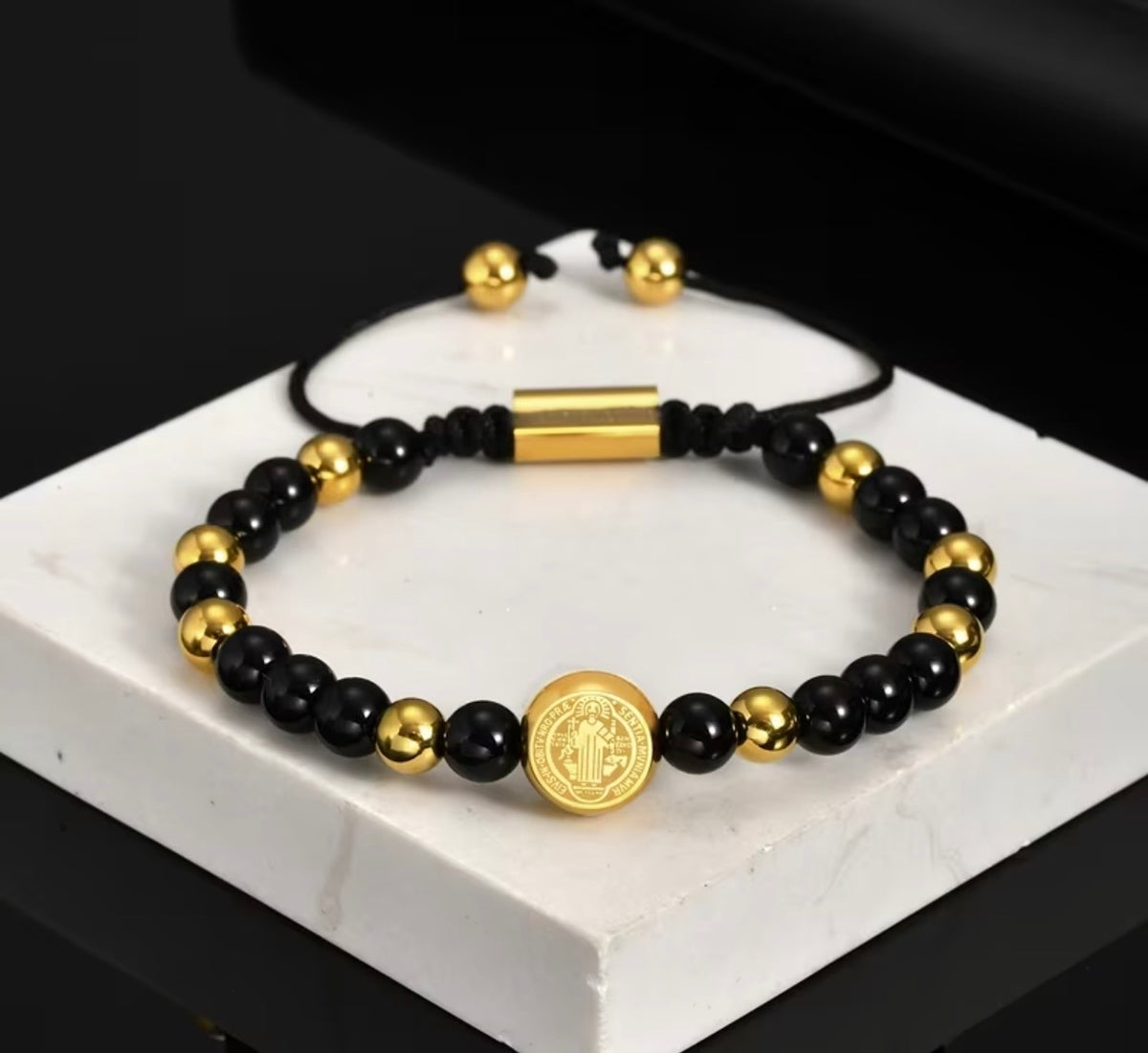 Pulsera de acero 304 de medalla de San Benito