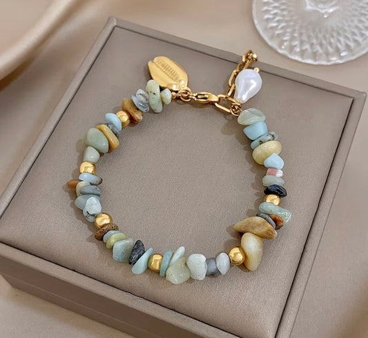 Pulsera trendy de piedras naturales