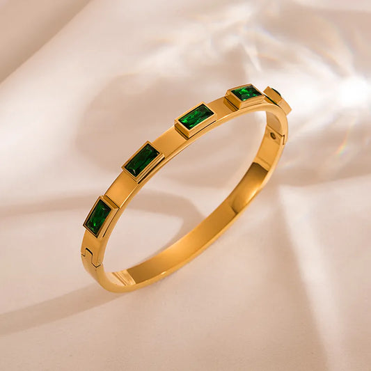 Brazalete de mujer con baño de oro de 18k