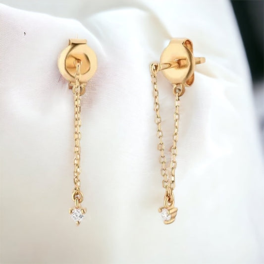 Aretes de plata 925 con baño de 18k