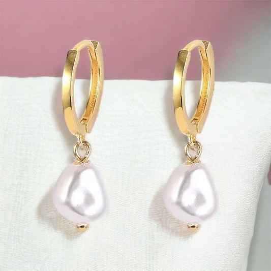 Aretes de plata con baño de Oro